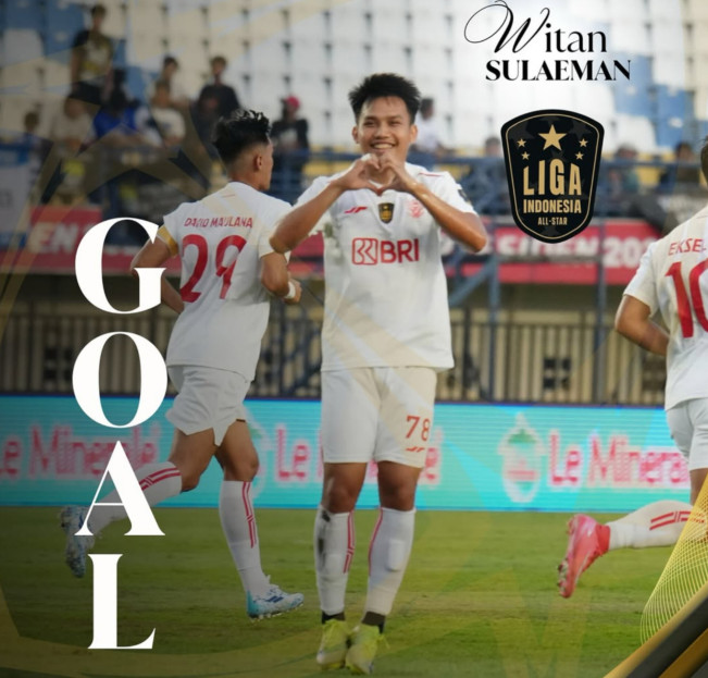 Gol pertama Liga Indonesia All Stars. [Instagram]