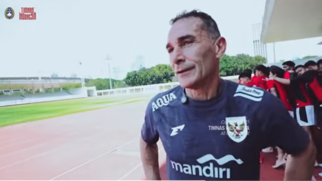 Pemain Timnas Indonesia U-23 saat latihan. [YouTube Timnas Indonesia]