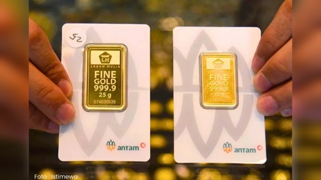 Grafik Harga Emas Antam Jumat, 22 Agustus 2025 hingga Pukul 16.00 WIB