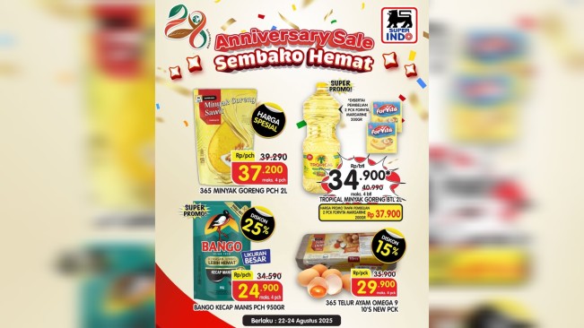 Promo Super Anniversary Sale 28 di Superindo: Diskon Spesial Periode 21-27 Agustus 2025