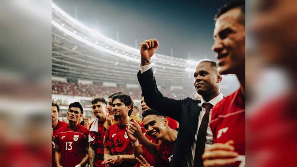 Patrick Kluivert dan pemain Timnas Indonesia. [Instagram]