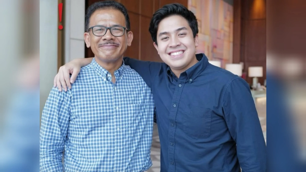 Marojahan Sintong Sijabat dan anaknya, Jerome Polin. [Instagram]