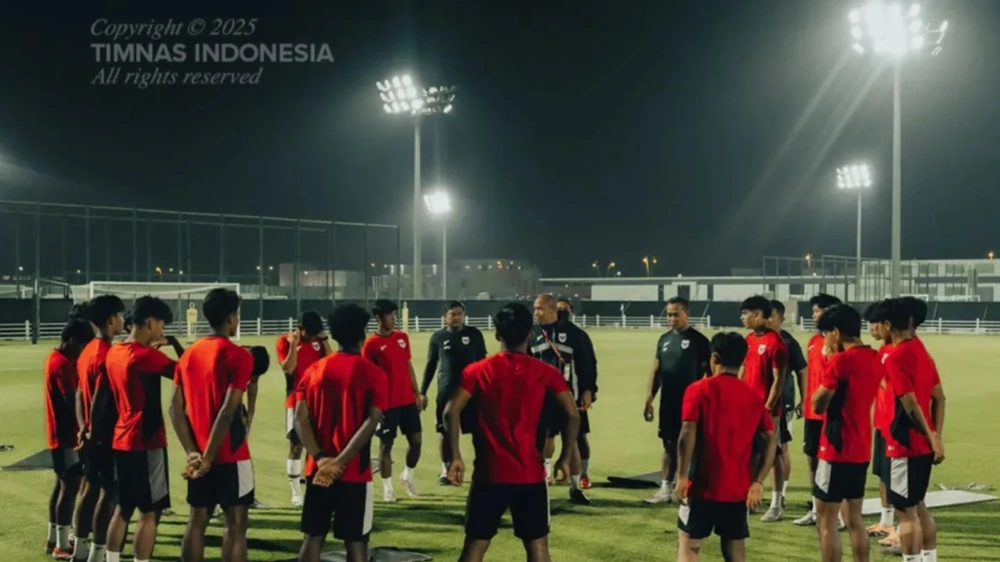 Pemain Timnas Indonesia U-17 latihan jelang lawan Zambia. [Instagram/@timnasindonesia]