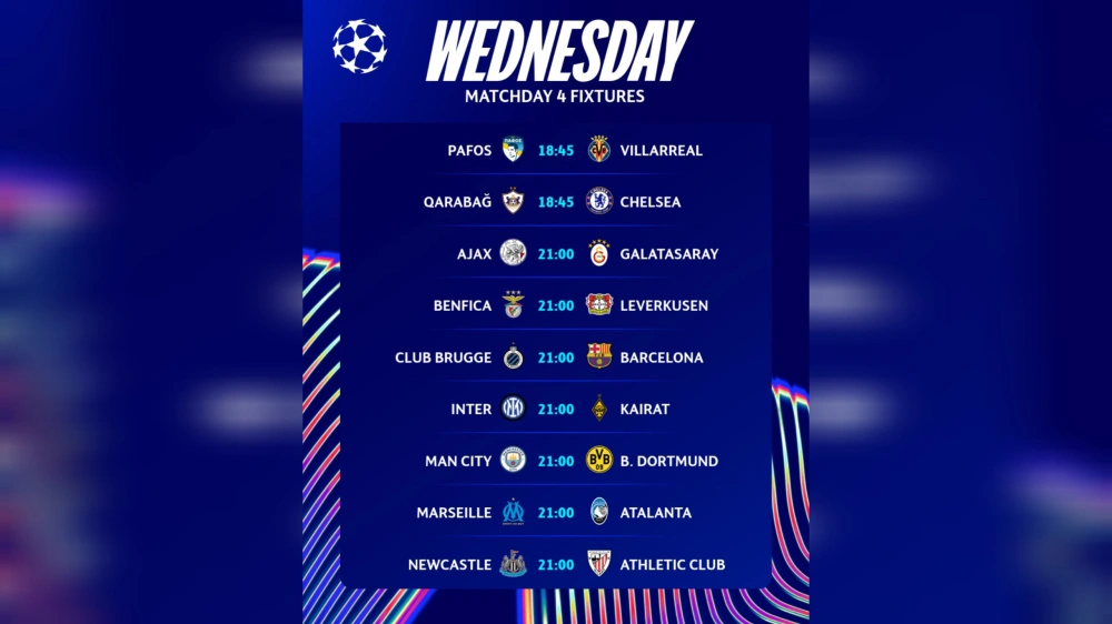 Jadwal Liga Champions 2025/2026 Matchday 4. [Instagram/@championsleague]