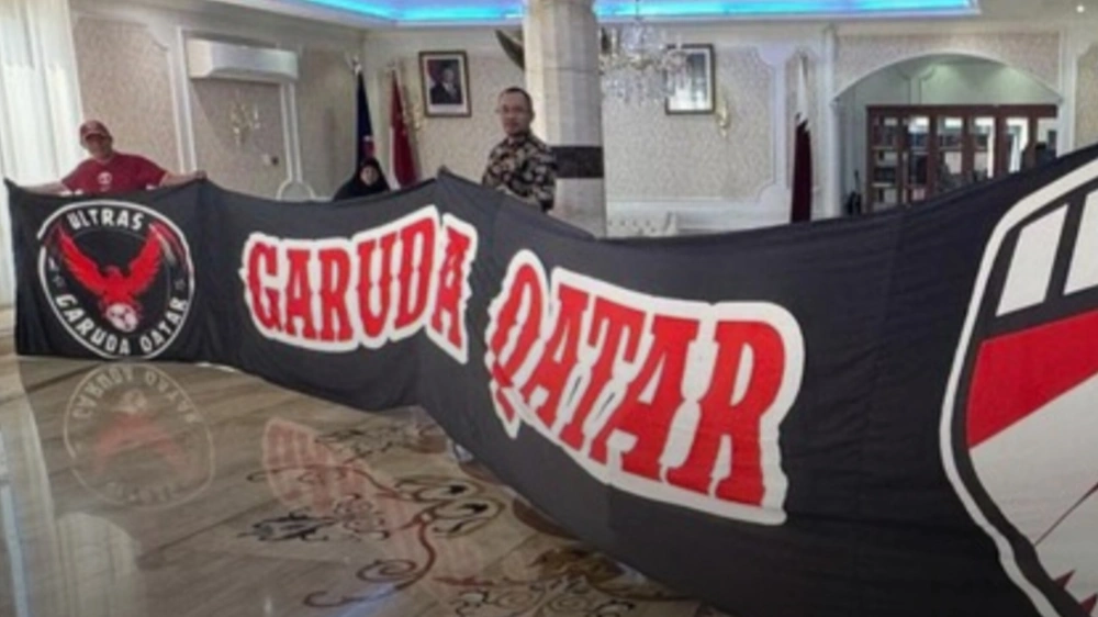 Suporter Timnas Indonesia U-17 di Qatar. [Instagram]