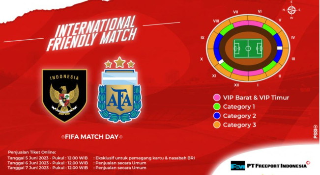 Penjualan Tiket Indonesia vs Argentina Ludes dalam 10 Menit