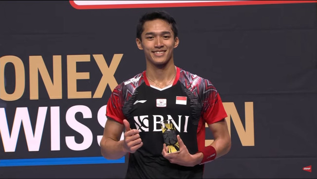 Singapura Open, Jonatan Christie Kalahkan Pebulutangkis India dalam Waktu 37 Menit