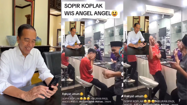 Jokowi Posting Nonton Video Lucu TikTok, Netizen: Kode yang Merah Jangan sampai Lolos?