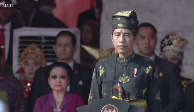Presiden ke-7 RI Joko Widodo (Jokowi) saat memimpin Upacara Peringatan Hari Lahir Pancasila 2023 di Lapangan Monas, Jakarta, Kamis 1 Juni 2023. [Dok. Setneg]