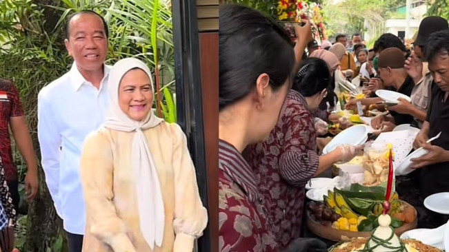 Jokowi Ulang Tahun ke-64, Warga Antusias Bikin Tumpengan