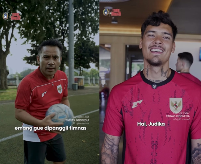 Judika dan pemain timnas, Shayne Pattynama. (PSSI)