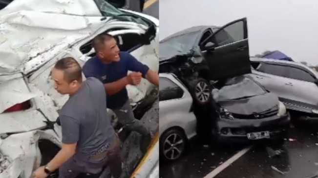 Suasana Mencekam Sesaat Setelah Tabrakan Maut di KM 92 Tol CIpularang: Isak Tangis Pecah, Kepanikan Merebak