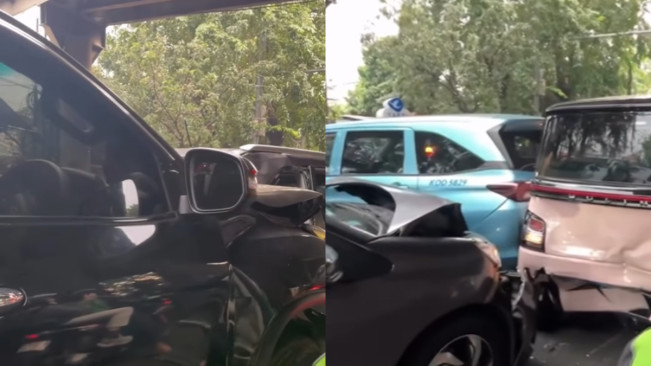 Diduga Dipicu Mobil Dinas, 7 Kendaraan Kecelakaan Beruntun di Utan Kayu
