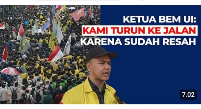 Verrel Ketua BEM UI Dicopot Dari Jabatanya