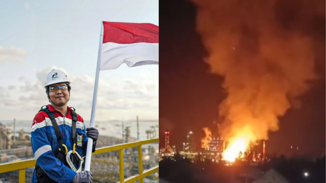 Setelah Dikritik Purbaya, Kilang Pertamina Dumai Kebakaran