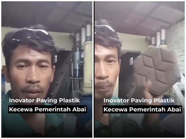 Viral di TikTok, Toni Ubah Sampah Plastik Jadi Paving Block Kuat tapi Tak Dilirik Pemerintah