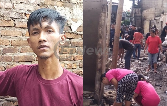 Termangu, Ryan Korban Kebakaran Kemayoran: Habis Semua!