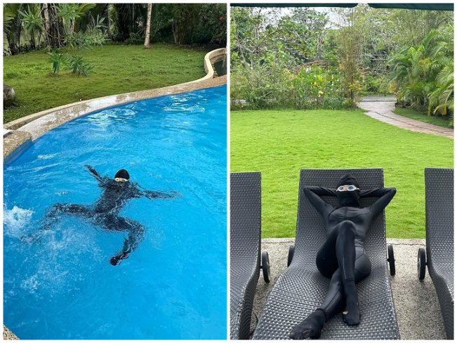 Lee Se Hee tampil beda di kolam renang dengan outfit anti-UV