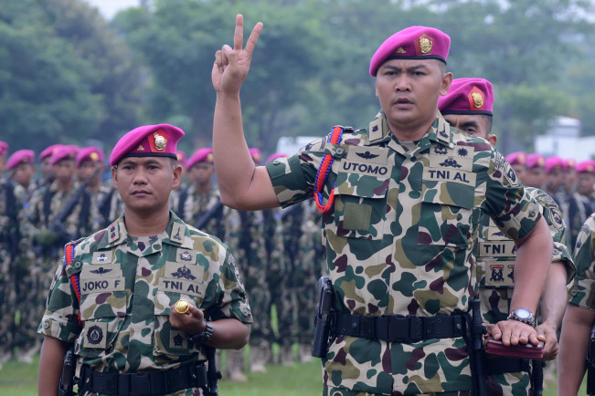 TNI AL Turunkan Pasukan 'Malaikat Pencabut Nyawa' di Latma Super Garuda Shield 2022