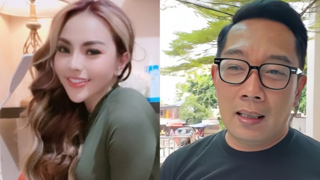 Kolase foto Lisa Mariana dan Ridwan Kamil. [Dok. Istimewa]