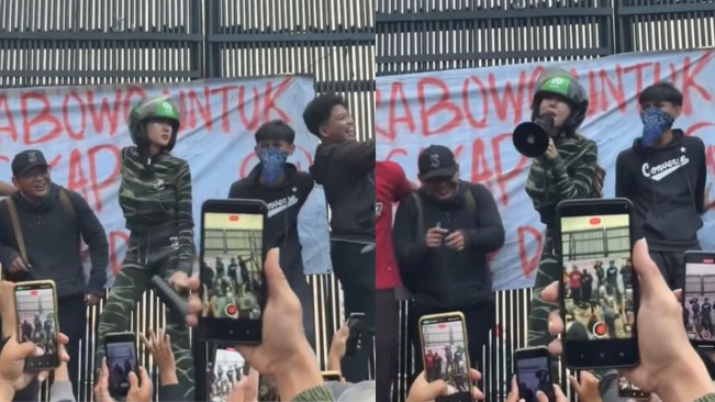 Viral Lucinta Luna Berorasi di Depan Para Pendemo DPR/MPR, Netizen: Ini Baru Laki