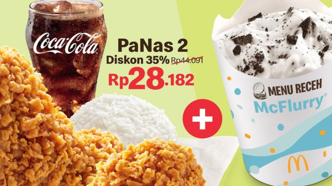 Promo McDonald’s 25 September 2025: Paket Panas 2 Rp28 Ribu & McFlurry Oreo Rp6 Ribu
