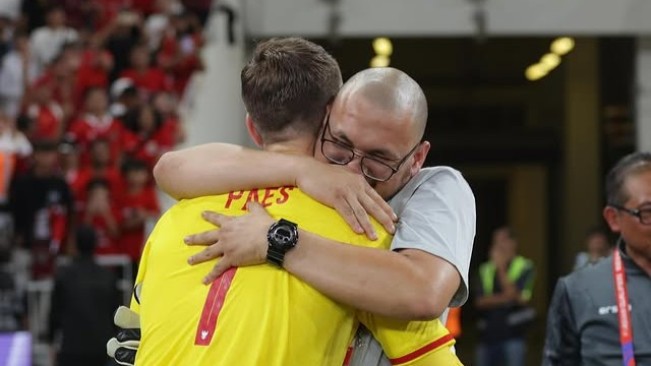 Jelang Timnas Indonesia Vs China Taipei, Maarten Paes Unggah Foto Ikonik saat Debut Lawan Arab Saudi