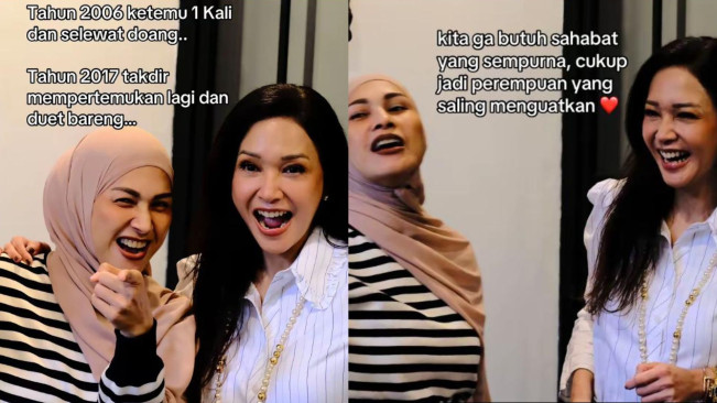 Maia Estianty dan Tata Janeeta (TikTok/@tata.janeeta)