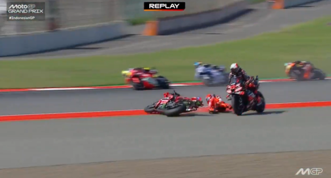 Sirkuit Kutukan, Ini Detik-Detik Marc Marquez Crash di MotoGP Mandalika 2025