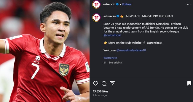 Profil AS Trencin, Klub Baru Marselino Ferdinan