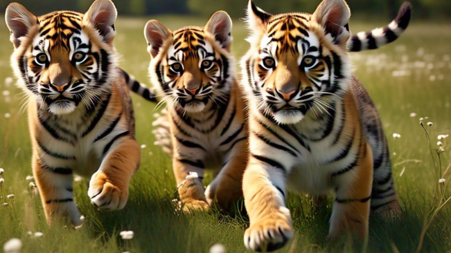 Tiga Bayi Harimau Benggala Lahir di Solo Diberi Nama Bantolo, Tirto dan Maruto