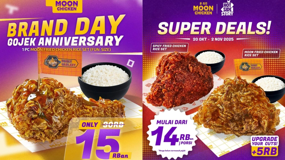 Promo Moon Chicken 23 Oktober 2025: Menu Ayam Korea Cuma Rp15 Ribu