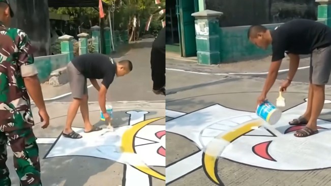 Jelang HUT RI ke-80, Heboh Mural One Piece di Sragen Dihapus Sambil Diawasi Aparat