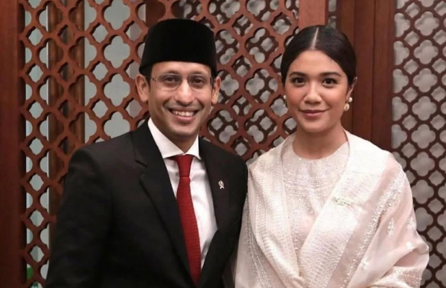 Nadiem Makarim bersama istri, Franka Franklin. [Instagram @nadiem_makarim__]