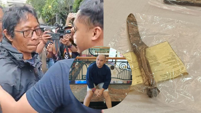 Penampakan Pisau Berkarat Hasil Modifikasi Dipakai Nanang Limbad Bunuh Sandy Permana