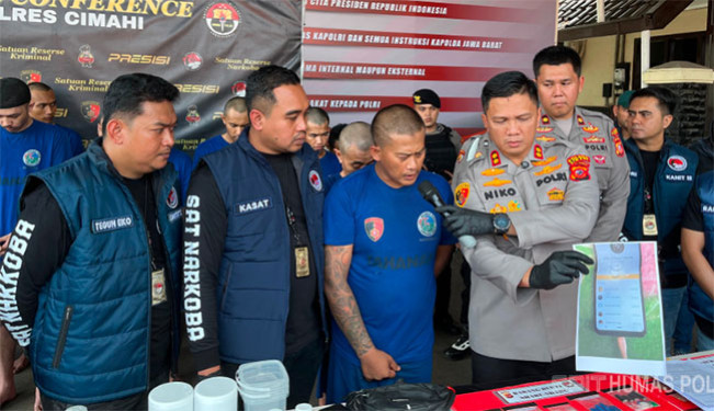Tersangka pengedar narkoba di Bandung Barat /Foto: Polda Jabar
