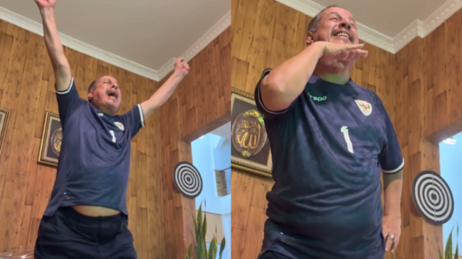 Aksi Lucu Pak Muh Tiru Selebrasi Gol Ole Romeny, Babak I Indonesia vs Bahrain 1-0