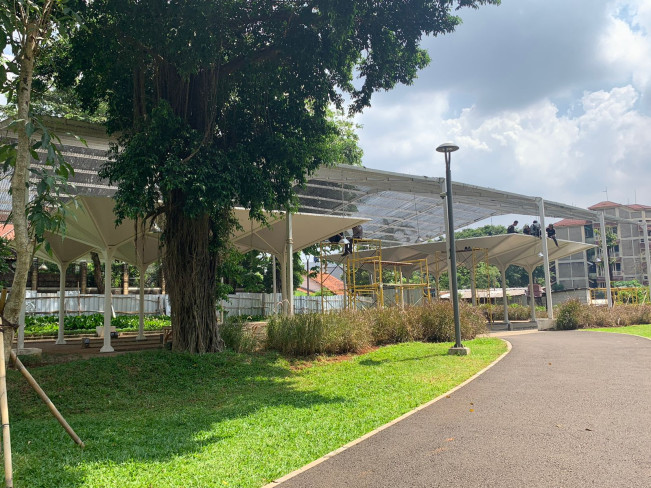 Lokasi Penampungan PKL di Tebet Eco Park Belum Rampung Dikerjakan