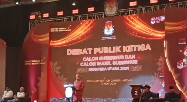 Buka Debat Ketiga Pilgub Sumut 2024, Ketua KPU: Semoga Debat Memunculkan Gagasan, Memperkokoh NKRI