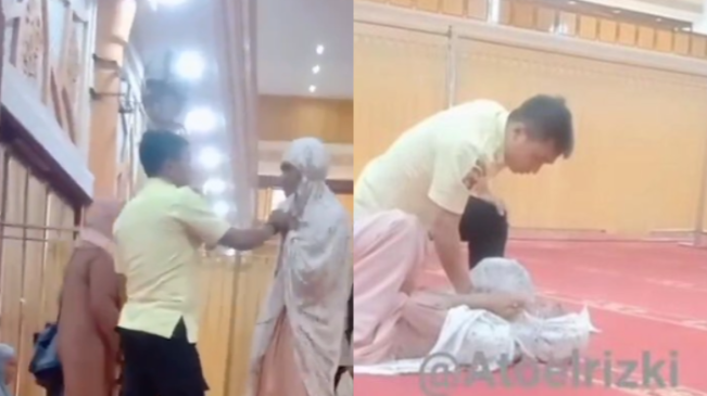 Dalih Dapat Bisikan Gaib, Pemuda Nyamar Jadi Wanita di Masjid Dibanting Satpam