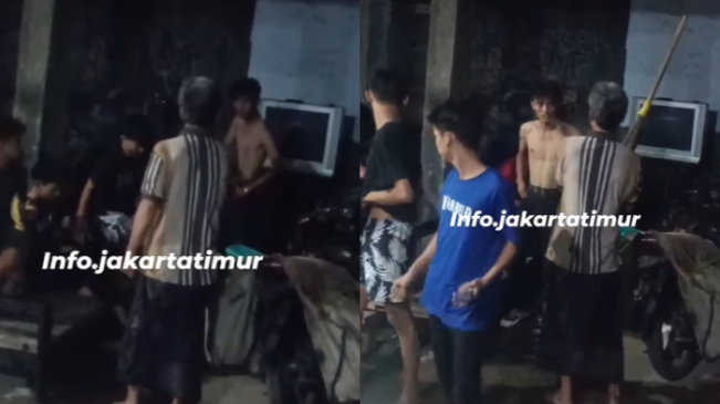 Tak Diterima Ditegur Lagi Ancam Para Remaja, Pemuda di Jaktim Tusuk Bos Warung dan Videonya Viral