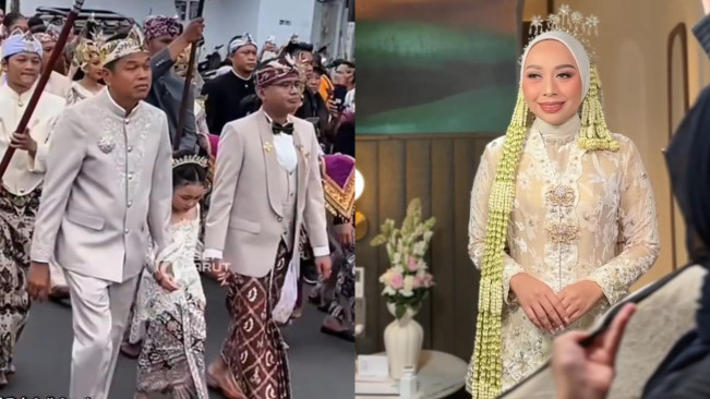 Potret Meriah Pernikahan Maula Akbar dan Putri Karlina, Mas Kawin Ayam hingga Domba Curi Perhatian Warga