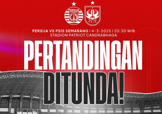 Banjir Bekasi, Laga Persija vs PSIS di Stadion Patriot Ditunda
