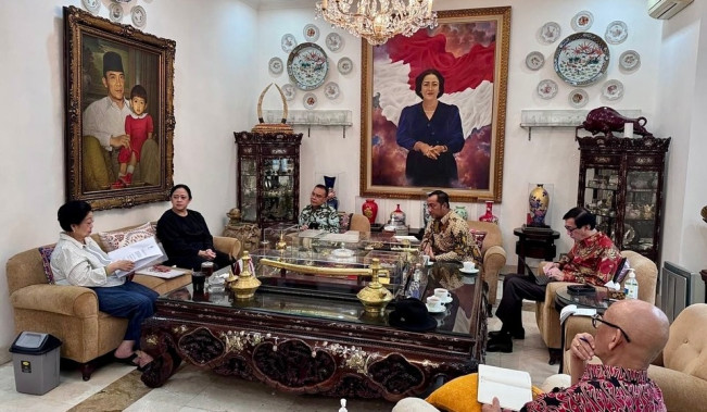 Pertemuan Ketua Umum PDIP Megawati Soekarnoputri dan Ketua Harian DPP Partai Gerindra Sufmi Dasco Ahmad. [Instagram @sufmi_dasco]