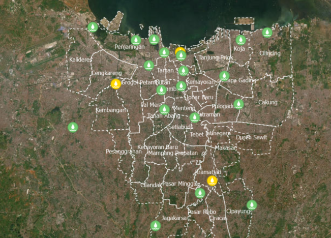 Peta informasi banjir Jakarta. [Dok. BPBD DKI Jakarta]