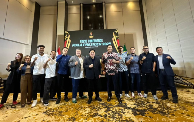 Konferensi pers Piala Presiden 2025, Jumat (13/6). [Instagram]