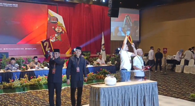 Bobby Nasution-Surya Nomor Urut 1 di Pilgub Sumut, Edy-Hasan Basri Nomor 2