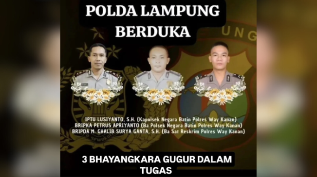 Hasil Autopsi Jenazah 3 Polisi Tewas Ditembak Saat Geberek Sabung Ayam di Lampung