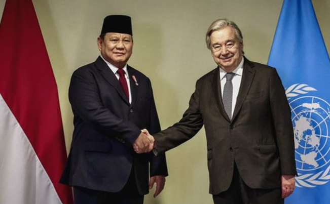Tegas! Di Depan Sekjen PBB Prabowo Nyatakan Indonesia Siap Kirimkan Pasukan Penjaga Perdamaian ke Palestina