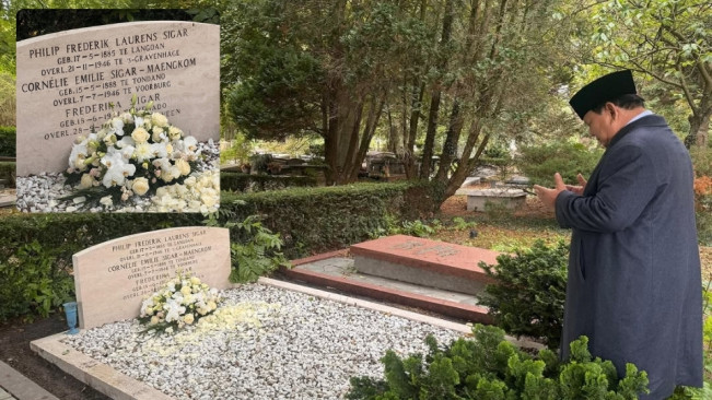 Kunjungan Kenegaraan ke Belanda, Prabowo Sempatkan Ziarah ke Makam Kakek dan Nenek